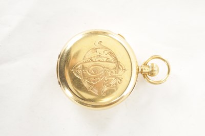 Lot 355 - DENT, ROYAL EXCHANGE, LONDON. A FINE 18CT GOLD HALF HUNTER QUARTER REPEATING POCKET WATCH