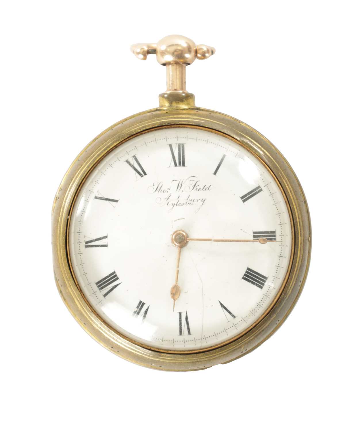 Lot 337 - AN EARLY 19TH CENTURY 18CT GOLD QUARTER REPEATING PAIR CASED POCKET WATCH WITH DUPLEX ESCAPEMENT