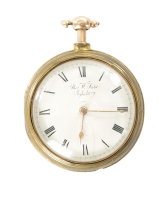 Lot 337 - AN EARLY 19TH CENTURY 18CT GOLD QUARTER REPEATING PAIR CASED POCKET WATCH WITH DUPLEX ESCAPEMENT