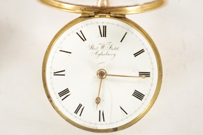 Lot 337 - AN EARLY 19TH CENTURY 18CT GOLD QUARTER REPEATING PAIR CASED POCKET WATCH WITH DUPLEX ESCAPEMENT