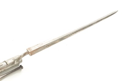 Lot 550 - A GEORGE III CAVALRY FLINTLOCK ELLIOTT CARBINE AND BAYONET SIGNED WHEELER