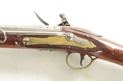Lot 550 - A GEORGE III CAVALRY FLINTLOCK ELLIOTT CARBINE AND BAYONET SIGNED WHEELER