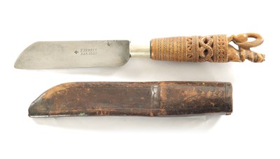 Lot 537 - A LATE 19TH CENTURY PAARDENMES DUTCH FARMERS KNIFE