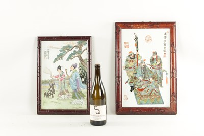 Lot 152 - TWO 19TH CENTURY CHINESE PORCELAIN PLAQUES