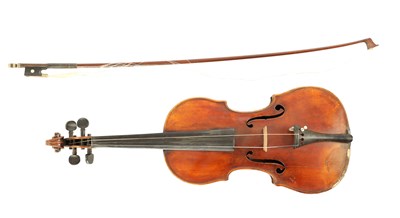 Lot 618 - A GOOD QUALITY 19TH CENTURY VIOLIN LABELLED 'J F LOTT MAKER LONDON'