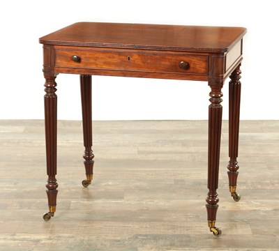 Lot 1289 - A GOOD EARLY 19TH CENTURY FIGURED MAHOGANY WRITING TABLE IN THE MANNER OF GILLOWS