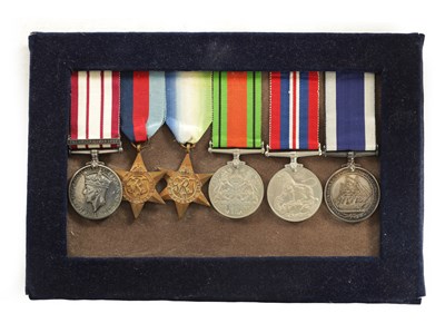 Lot 504 - A GROUP OF SIX NAVAL MEDALS PRESENTED TO LEADING TELEGRAPHER H.C.S. CROSS