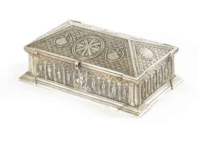 Lot 755 - A 20TH CENTURY FRENCH SILVER METAL BOX