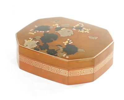 Lot 110 - A JAPANESE MEIJI PERIOD MIXED METAL BOX BY NOGAWA