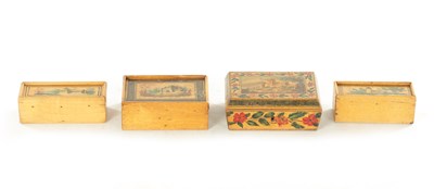 Lot 1195 - A COLLECTION OF FOUR REGENCY-PAINTED BOXES