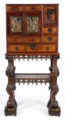 Lot 238 - A 19TH CENTURY CHINESE HARDWOOD COLLECTORS...