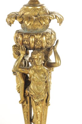 Lot 704 - A PAIR OF EARLY 19TH CENTURY FRENCH ORMOLU AND PORCELAIN MOUNTED CANDELABRA