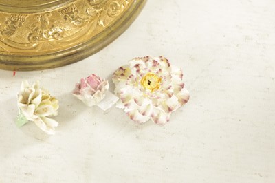 Lot 704 - A PAIR OF EARLY 19TH CENTURY FRENCH ORMOLU AND PORCELAIN MOUNTED CANDELABRA
