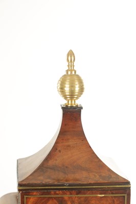 Lot 1130 - W. HADDACK, BATH. A REGENCY BRASS INLAID FIGURED MAHOGANY QUARTER STRIKING EIGHT-DAY BRACKET CLOCK