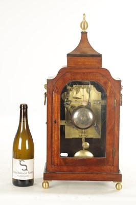 Lot 1130 - W. HADDACK, BATH. A REGENCY BRASS INLAID FIGURED MAHOGANY QUARTER STRIKING EIGHT-DAY BRACKET CLOCK