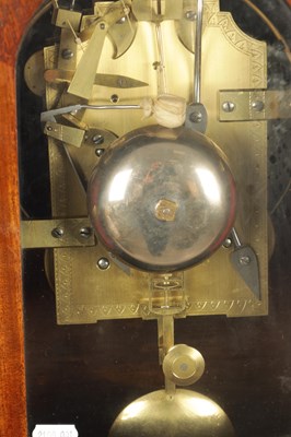 Lot 1130 - W. HADDACK, BATH. A REGENCY BRASS INLAID FIGURED MAHOGANY QUARTER STRIKING EIGHT-DAY BRACKET CLOCK