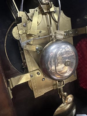 Lot 1130 - W. HADDACK, BATH. A REGENCY BRASS INLAID FIGURED MAHOGANY QUARTER STRIKING EIGHT-DAY BRACKET CLOCK