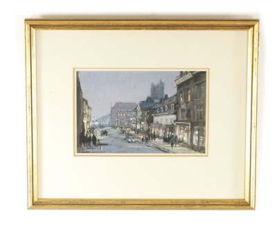 Lot 973 - E MABEL LIPSCOMB. WATERCOLOUR OF ST. ALBANS, EVENING