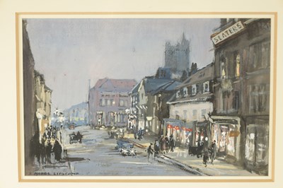 Lot 973 - E MABEL LIPSCOMB. WATERCOLOUR OF ST. ALBANS, EVENING
