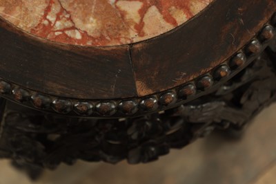 Lot 121 - A PAIR OF 19TH CENTURY CHINESE HARDWOOD JARDINIERE STANDS