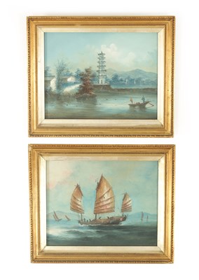 Lot 93 - A PAIR OF LATE 19TH CENTURY CHINESE GOUACHE ON BOARDS