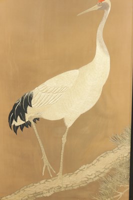 Lot 180 - A LATE 19TH CENTURY JAPANESE SILKWORK PICTURE FORMED AS THREE PANELS