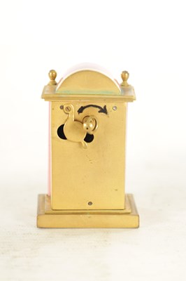 Lot 1129 - A LATE 19TH CENTURY FRENCH GILT BRASS AND GUILLOCHE ENAMEL BOUDOIR CLOCK