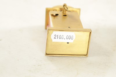 Lot 1129 - A LATE 19TH CENTURY FRENCH GILT BRASS AND GUILLOCHE ENAMEL BOUDOIR CLOCK