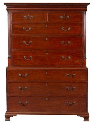 Lot 757 - A George III richly figured Mahogany...