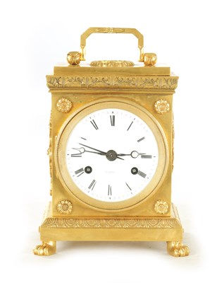 Lot 1018 - F.COURVOISIER & CO No 1508, A 19TH CENTURY SWISS CAST GILT BRASS GRANDE SONNERIE OFFICER'S CLOCK