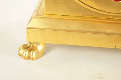 Lot 1018 - F.COURVOISIER & CO No 1508, A 19TH CENTURY SWISS CAST GILT BRASS GRANDE SONNERIE OFFICER'S CLOCK