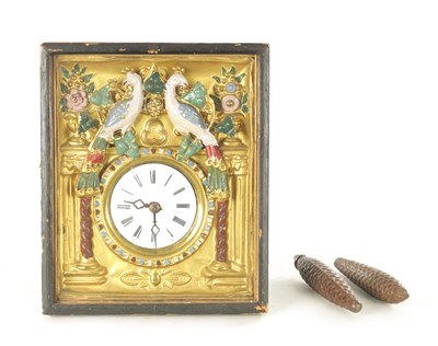 Lot 1057 - A MID 19TH CENTURY GERMAN WALL CLOCK