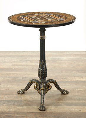 Lot 1371 - A GOOD REGENCY PAINTED CAST IRON TABLE