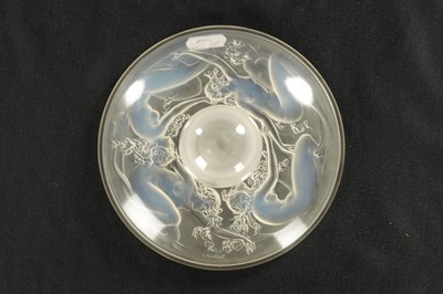 Lot 11 - A RENE LALIQUE 'QUATRE SIRENS' OPALESCENT INKWELL