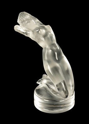 Lot 10 - AN R LALIQUE FRANCE CLEAR GLASS ‘CHRYSIS’ CAR MASCOT