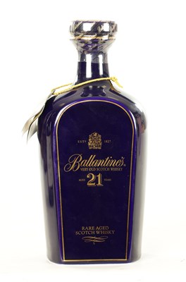 Lot 490 - A 21 YEAR OLD BALLANTINE’S RARE AGED SCOTCH WHISKY IN WADE PORCELAIN DECANTER