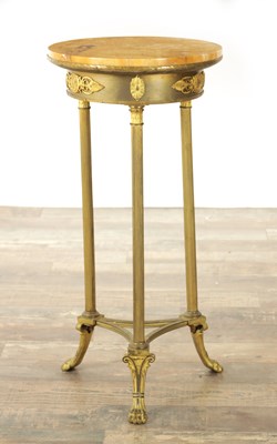 Lot 1294 - A LATE 19TH CENTURY FRENCH OROMLU AND SIENNA MARBLE LAMP TABLE