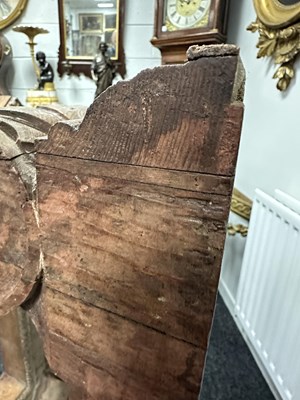 Lot 1337 - A RARE 18TH CENTURY STYLE CARVED PINE CONSOLE TABLE IN THE MANNER OF WILLIAM KENT