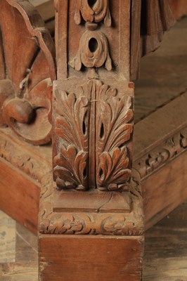 Lot 1337 - A RARE 18TH CENTURY STYLE CARVED PINE CONSOLE TABLE IN THE MANNER OF WILLIAM KENT