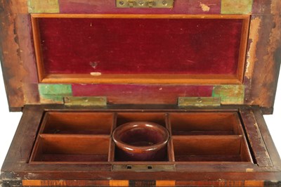 Lot 939 - AN UNUSUAL 19TH CENTURY SPECIMEN WOOD JEWELLERY CASKET MODELLED AS A SIDEBOARD