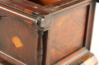 Lot 939 - AN UNUSUAL 19TH CENTURY SPECIMEN WOOD JEWELLERY CASKET MODELLED AS A SIDEBOARD