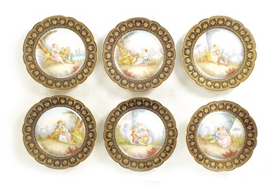 Lot 53 - A FINE LATE 19TH CENTURY FRENCH SEVRES PORCELAIN DESSERT SERVICE