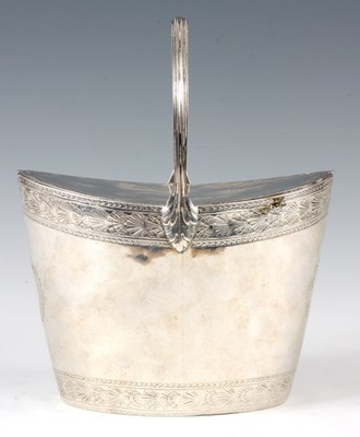 Lot 295 - A LATE 18TH CENTURY SILVER SHERATON DESIGN TEA...