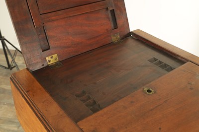 Lot AN UNUSUAL LATE GEORGIAN MAHOGANY LIBRARY BOOKCASE / READING TABLE