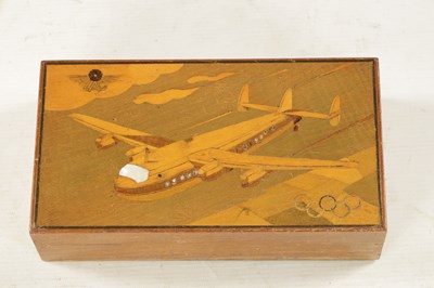 Lot 1151 - AN EARLY 20TH CENTURY MOTHER OF PEARL INLAID BOX