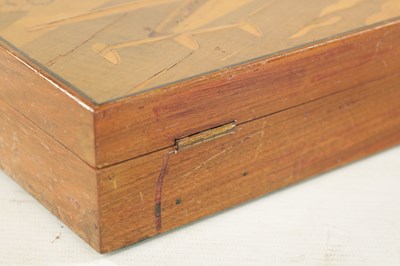 Lot 1151 - AN EARLY 20TH CENTURY MOTHER OF PEARL INLAID BOX