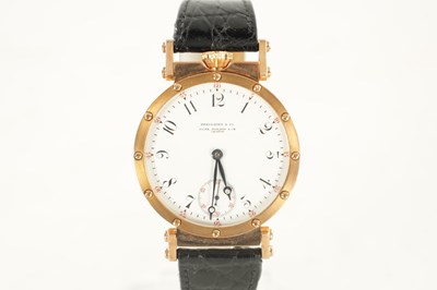 Lot 345 - A GENTLEMAN’S 14KT ROSE GOLD PATEK PHILIPPE WRISTWATCH WITH POCKET WATCH MOVEMENT