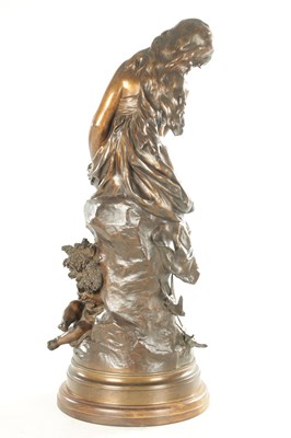 Lot 728 - MATHURIN MOREAU (1822-1911). A GOOD 19TH CENTURY PATINATED BRONZE SCULPTURE OF SUMMER