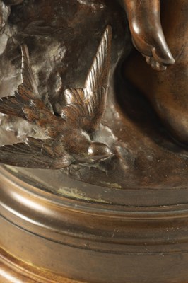 Lot 728 - MATHURIN MOREAU (1822-1911). A GOOD 19TH CENTURY PATINATED BRONZE SCULPTURE OF SUMMER