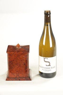 Lot 821 - AN EARLY 20TH CENTURY AMBOYNA CIGAR DISPENSER
